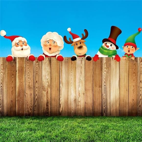 5 Pieces Christmas Fence Peeker Decoration Peeking Christmas Yard - Picture 8 of 8